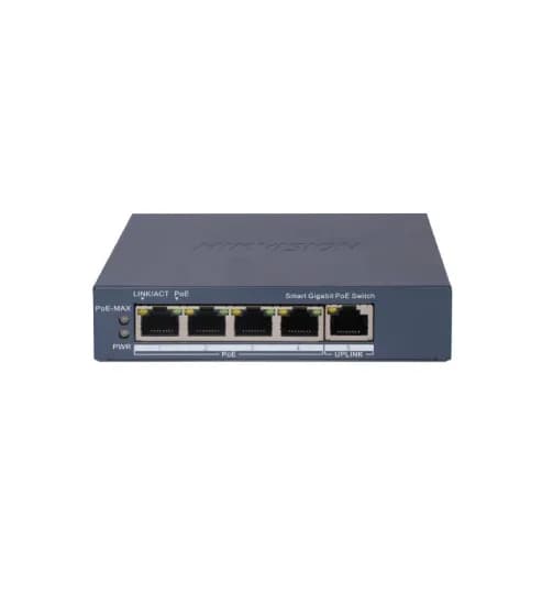 SMART SWITCH ADMINIS 4 POE ALL 1000M (1G) + 1 UP RJ45 GIGABITE – 60W